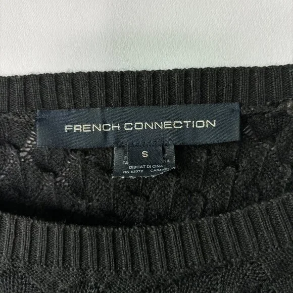 French Connection Women's Wool Blend Mesh Long Sleeve Sweater Size Small - Picture 5 of 7